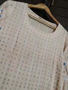 W Brand Women Embellished Printed Cotton Kurta
