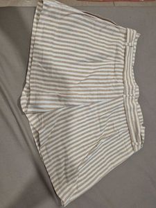 Striped Paperbag Waist Shorts