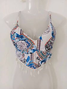 Floral Print Crop Top