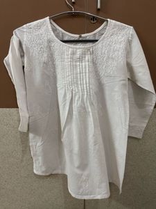 White Colour Chikankari Clothes