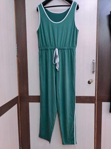 Green Sleeveless Jumpsuit