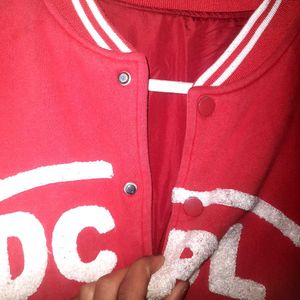 RED JACKET ❤️🔥WITH LEATHER SLEEVES