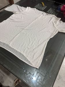 White Eyelet Tank