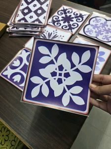 PAPER PLANE DESIGN Multicolor Tile Sticker Size 6