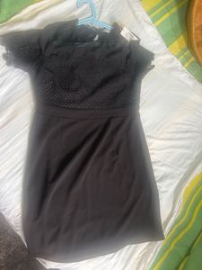 Elegant Black Lace Sheath Dress