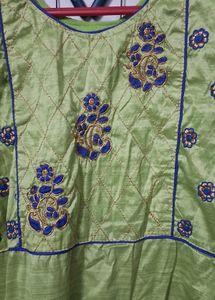 Green &amp; Blue Ethnic Gown  2xl