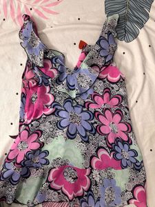 Floral Ruffle Tank Top