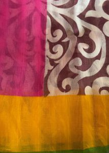 Multicolour Cotton saree
