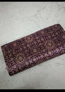 Patterned Purple Clutch
