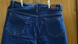 Bright Dark Blue Denim Cargo Jeans