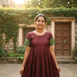 Ethnic Dress with Elephant Border