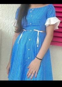 Striped Off-Shoulder Dress