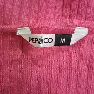 Pink Tie-Front Cardigan