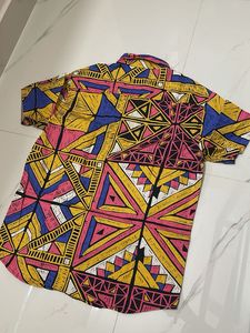 Vibrant Geometric Print Shirt- Unisex