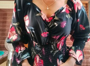 Black Floral Top ✨