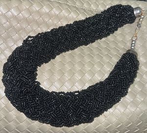 Black Beaded Necklace