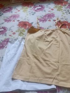 Camisoles- White And Nude