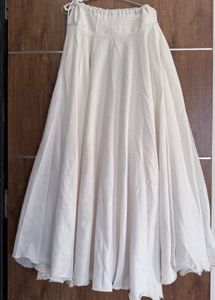 Elegant White Ethnic Skirt