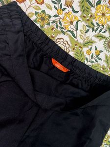 Black Palazzo with Pearl Detail