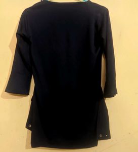 Women&#39;s Designer Knotted Black Top