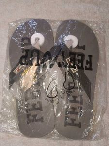 Feet Up Flip Flops Grey Brand New
