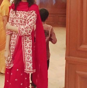 Pink Garara Embroidery Work