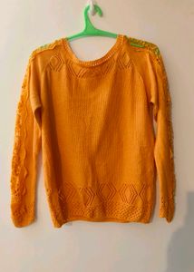 Unused Stylish Yellow Color Sweatshirt/ Top Women