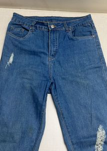Blue Ripped Skinny Fit Jean