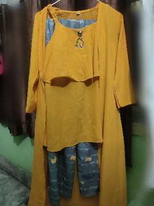 Girls' Yellow Top &amp; Pants Set