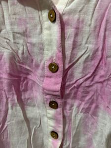 Pink Tie-Dye Sleeveless Top