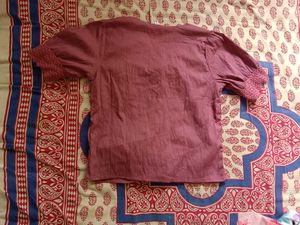 Mauve Button-Down Top