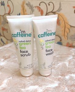 Mcaffeine Green Tea Face Wash & Scrub Combo