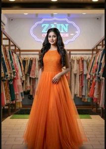 Orange Tulle Dress