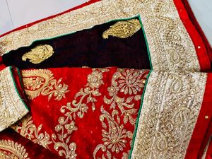 Bridal Red Colour Beautiful Saree