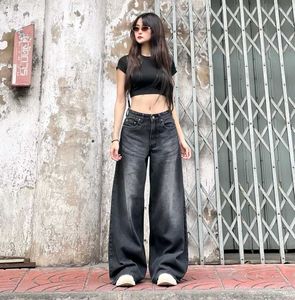 h&m washed baggy jeans