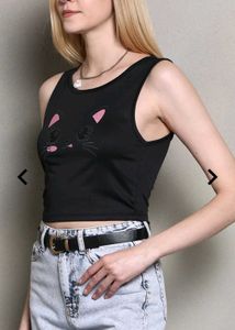 Cute Kitty Crop Tank