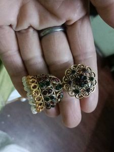 jhumka with hangings