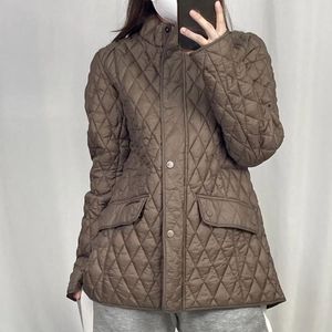 QUILTED LIGHWEIGHT DARK BROWN JACKET