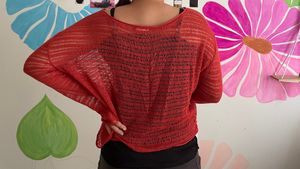 knitted see through pullover