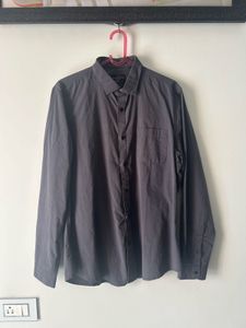 Men's Long Sleeve Grey+Purple Shirt