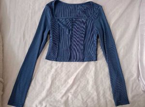 Blue Square Neck Urbanic Top