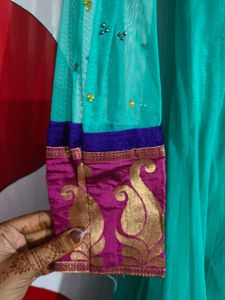Women Anarkali Style Dress With Dupatta