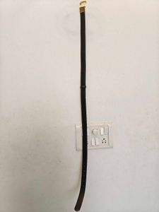 Black Leather Belt with Gold Buckle