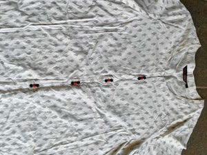 White Printed Straight Kurta