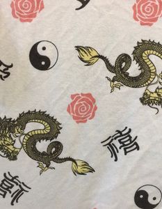 Yin &amp; Yang Dragon Japanese T-shirt In White