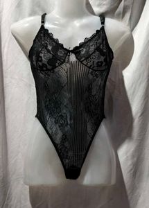 23211. Black Lace Bodysuit
