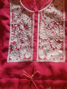 Pink Embroidered Kurta