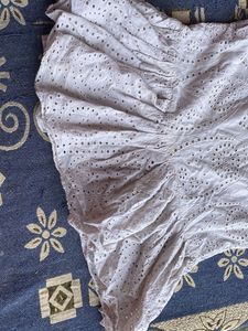 Eyelet Peplum Tank Top