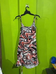 Swirl Print Mini Dress