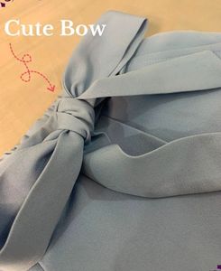 Cute Blue Tie Waist Shorts